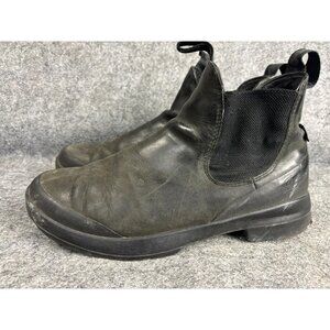Danner Pub Garden Chelsea Boots Mens Size 10 Black Jet Leather Rubber Waterproof
